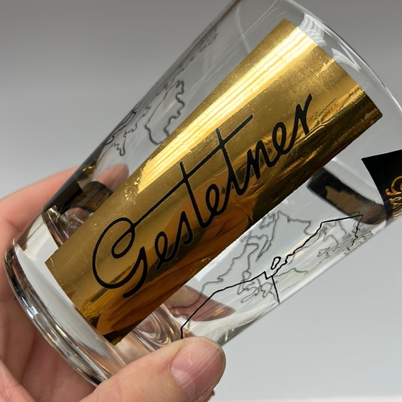 - Mid Century Modern “Gestetner Company “ promotional set of 4 rock glasses - Picture 10 of 16